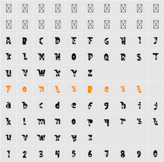 Nordic Whimsy One Character Map