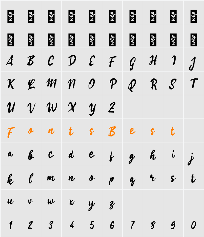 g Gurih Script Character Map