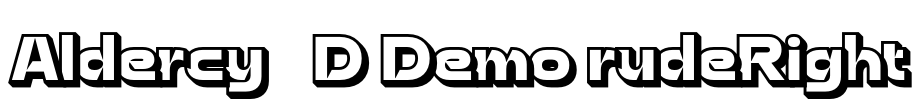Aldercy 3D Demo rudeRight Font Image