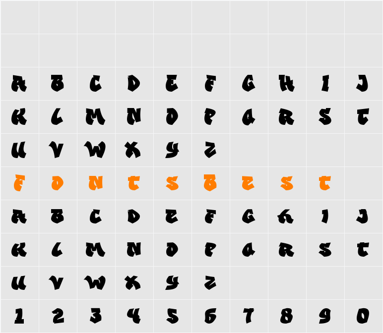 Spunkie DEMO Character Map