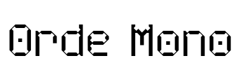 Orde Mono Font Image
