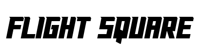 Flight Square  Font Image