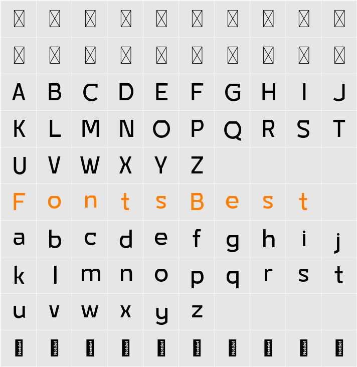 Garcog Character Map