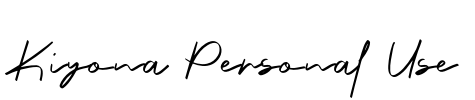Kiyona Personal Use Font Image