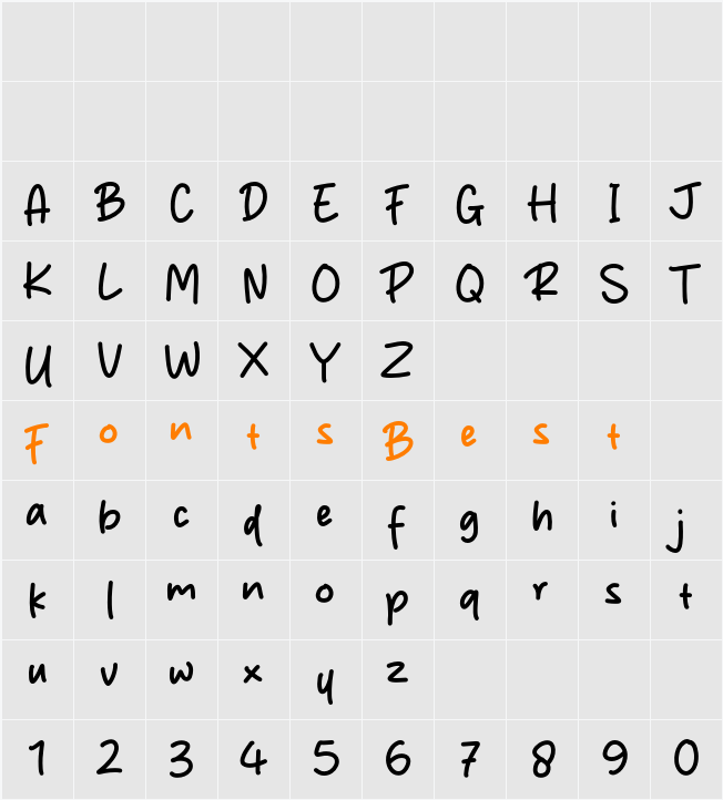 Sillena Character Map