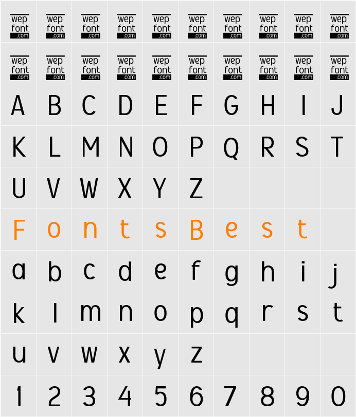 Oaback Character Map