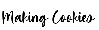Making Cookies Font Image