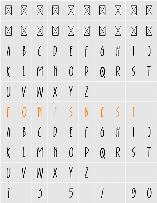 Easy Calm Character Map