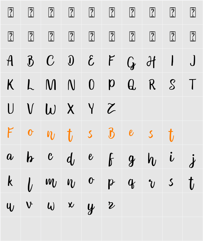 Andaman DEMO Character Map