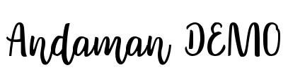 Andaman DEMO Font Image