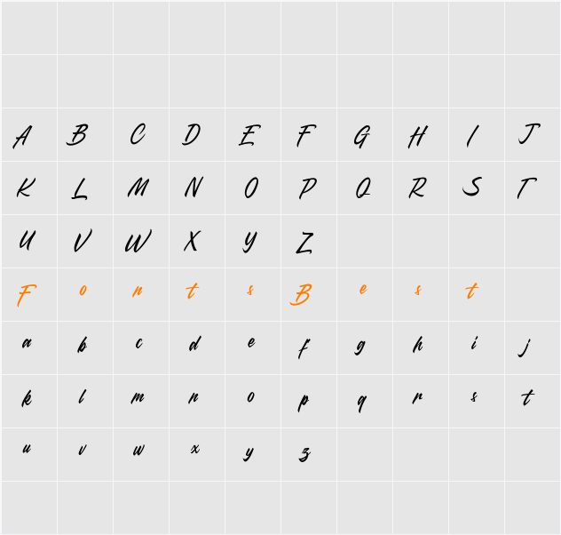 Almighty Demo Character Map
