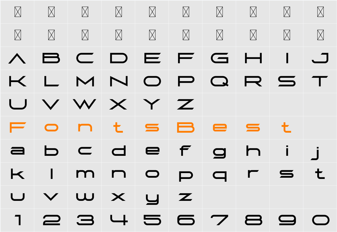 BEASIGNE Character Map