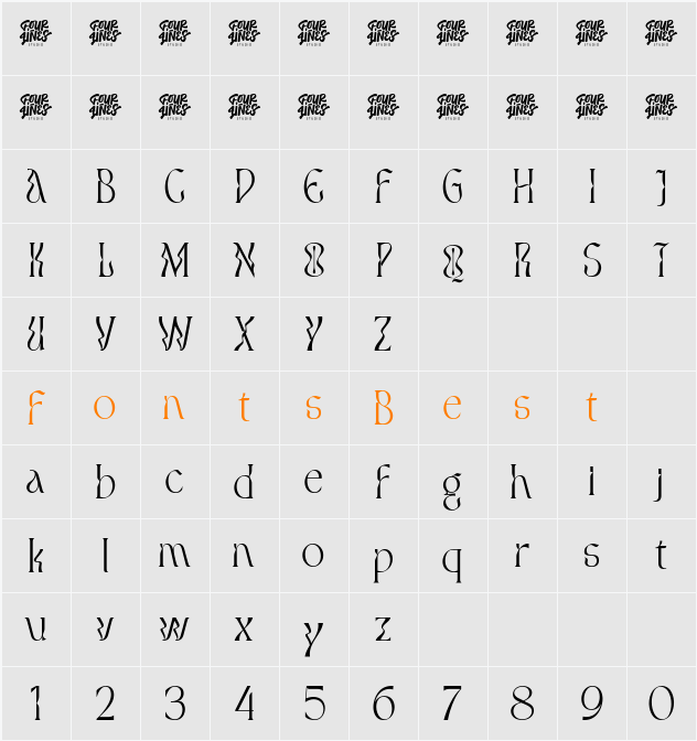 Torgan Character Map