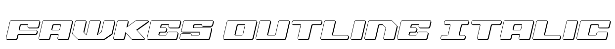 Fawkes Outline Italic Font Image