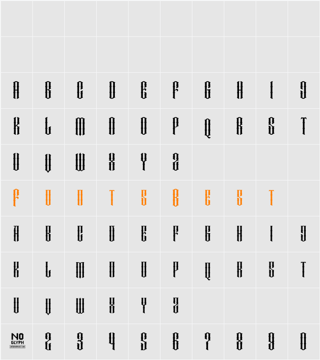 Masberco Character Map