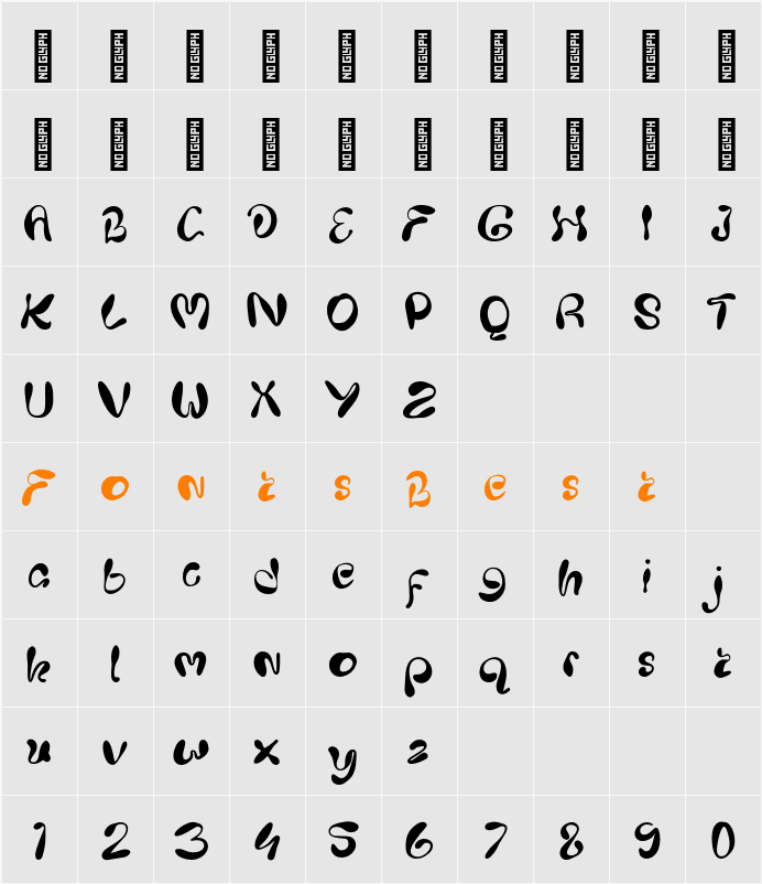 Liminoru Personal Use Character Map