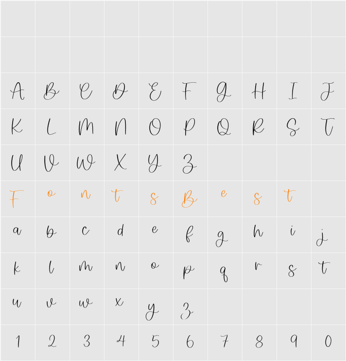 Wishfancy Character Map