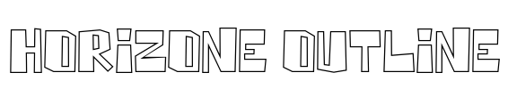 Horizone Outline Font Image