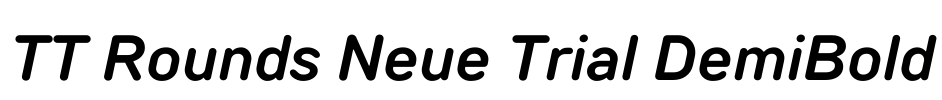 TT Rounds Neue Trial DemiBold Font Image