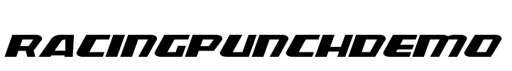 RacingPunchDemo Font Image