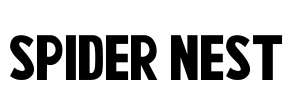SPIDER NEST Font Image