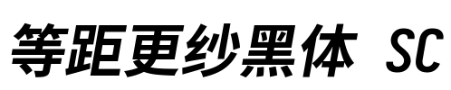 等距更纱黑体 SC Font Image