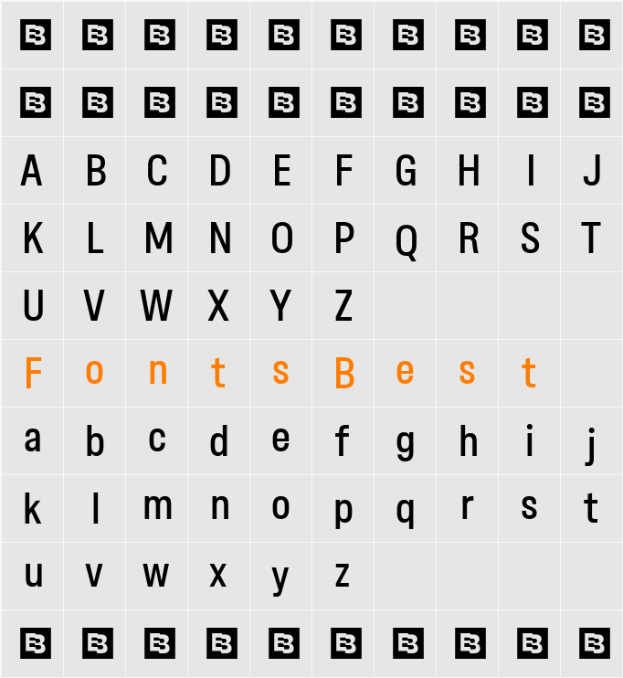 Gibstone Med Character Map