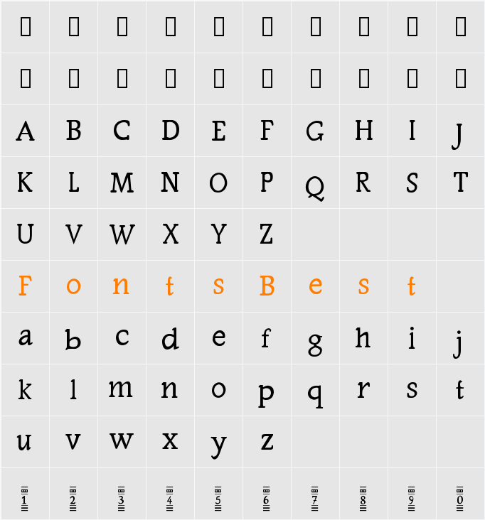 AALMAGHRIBI Character Map
