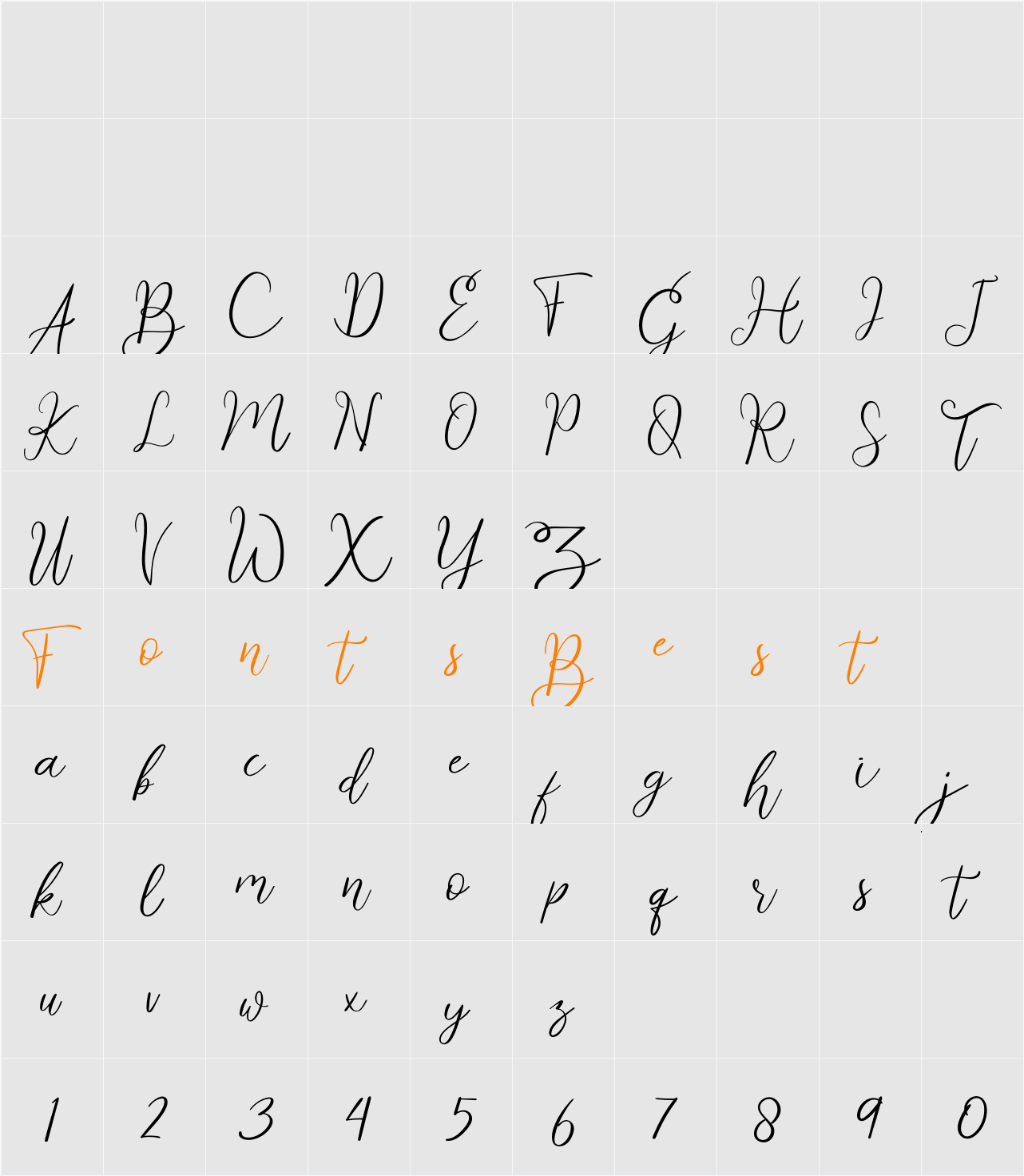 Angellyne Character Map