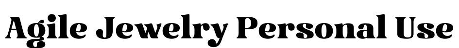Agile Jewelry Personal Use Font Image