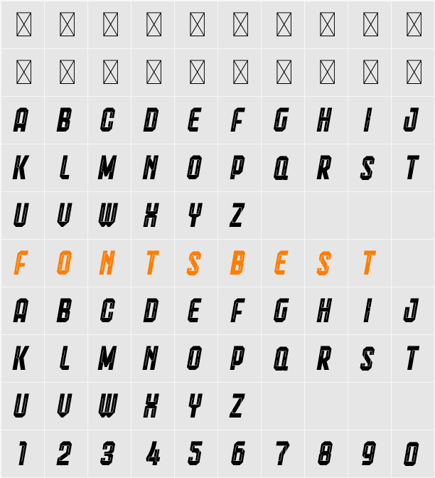 Freiburg Italic PERSONAL USE Character Map