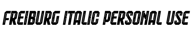 Freiburg Italic PERSONAL USE Font Image