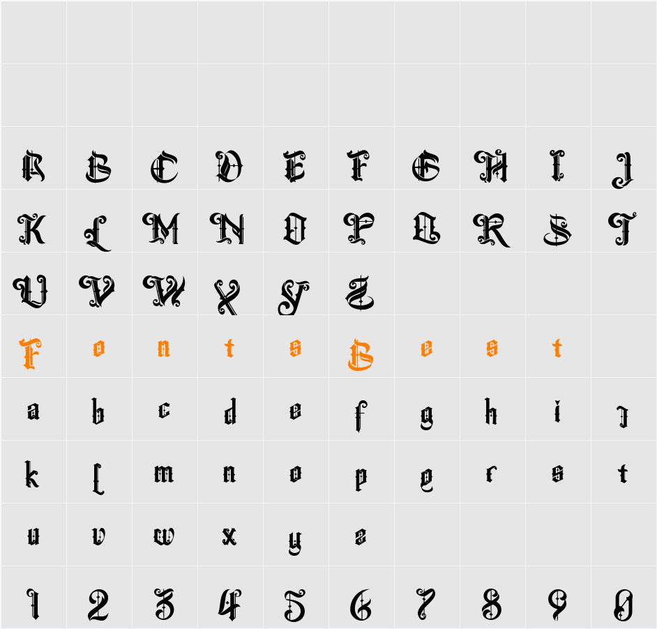 The Centurion Character Map