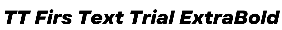 TT Firs Text Trial ExtraBold Font Image