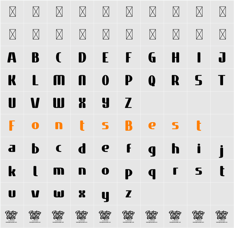 ALOALLA Character Map