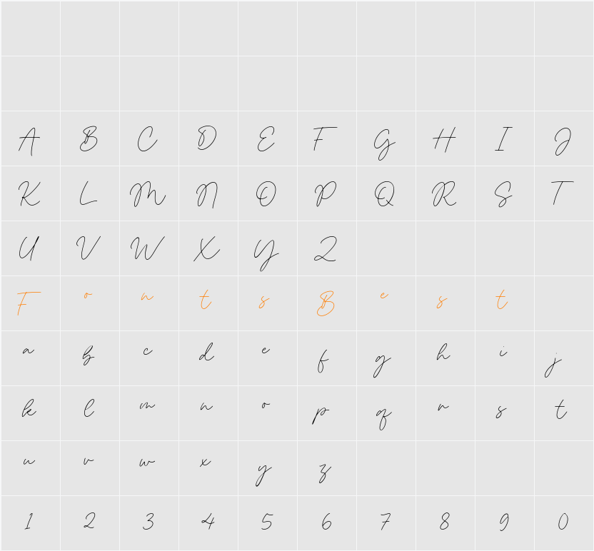 Realistica Character Map