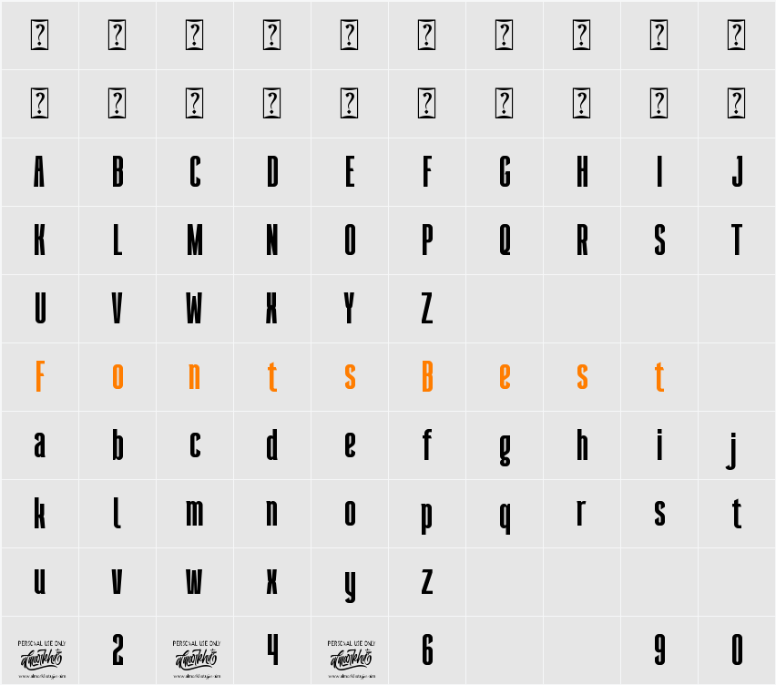 Querygrand Character Map