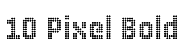 10 Pixel Bold Font Image