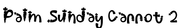 Palm Sunday Carrot 2 Font Image