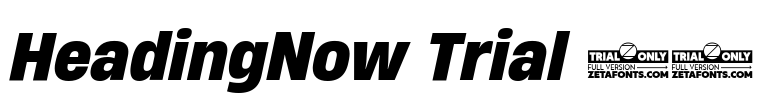 HeadingNow Trial 64 Font Image