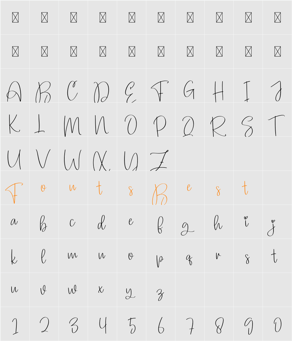 Background Character Map
