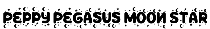 Peppy Pegasus Moon Star Font Image