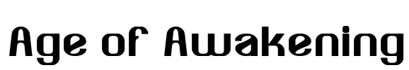 Age of Awakening Font Image