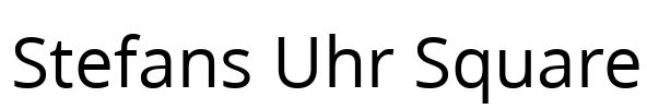 Stefans Uhr Square Font Image