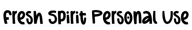 Fresh Spirit Personal Use Font Image