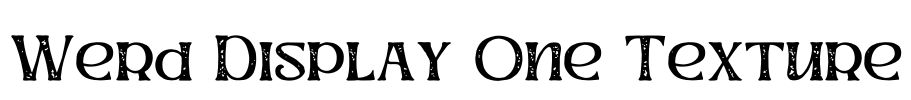 Werd Display One Texture Font Image
