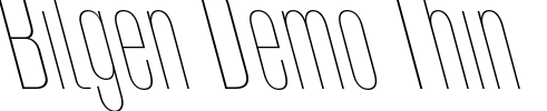 Bilgen Demo Thin Font Image