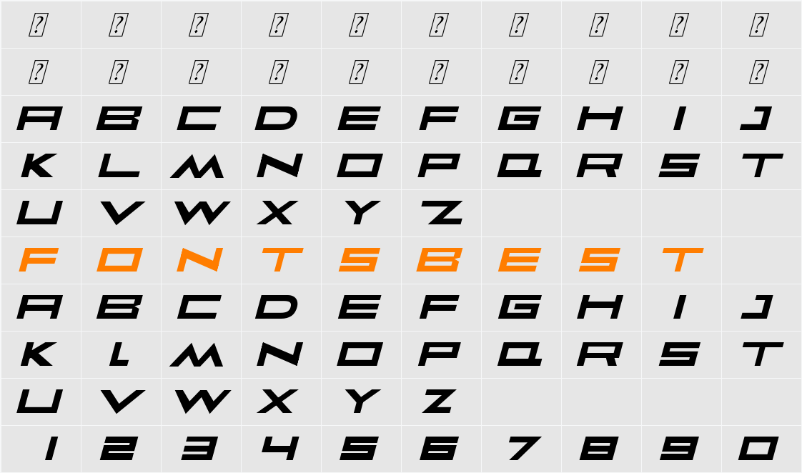 Faqro Extended Character Map