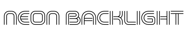 Neon Backlight Font Image
