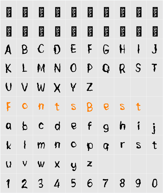n Nemkoz Character Map